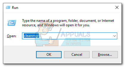 Run dialog: cleanmgr