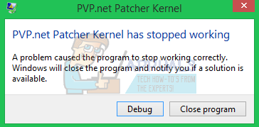 lol pvp.net kernel has stopped working