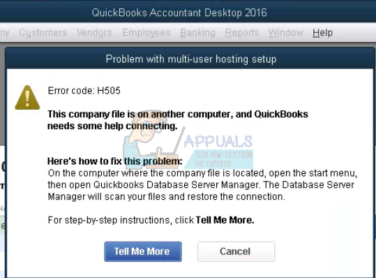 QuickBooks Error Code H505