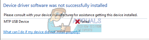 Fix Mtp Usb Device Driver Failed Appuals Com