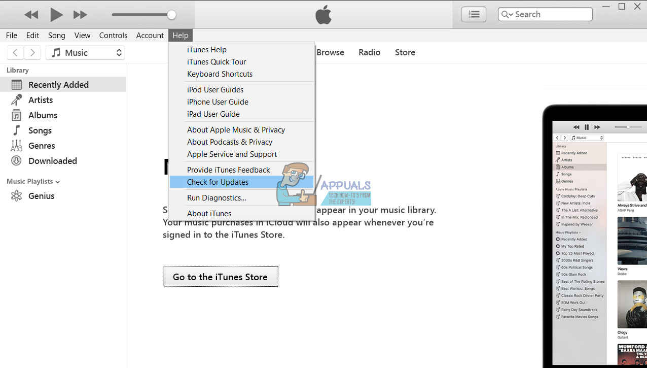 update itunes windows 7