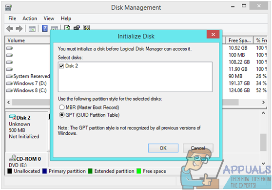 initialize disk before logical disk manager