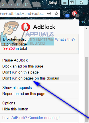 how to whitelist a website from adblock