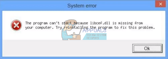 Fix Libcef Dll Is Missing From Your Computer Appuals Com