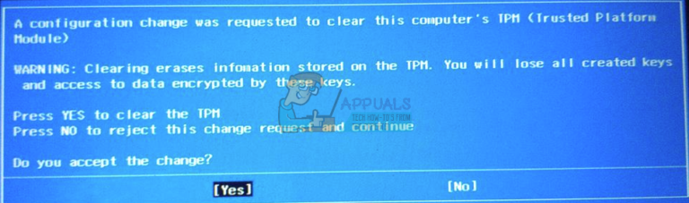Fix: A Configuration change was requested to clear this computer’s TPM