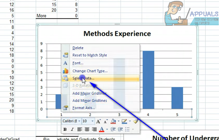 change the values of the x axis on newest excel for mac