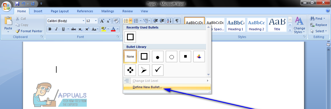 create a checklist in microsoft word