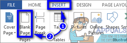 microsoft word add blank page