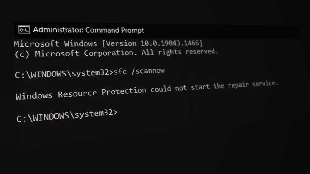 windows resource protection could not start the repair service