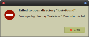graphical directory permission error