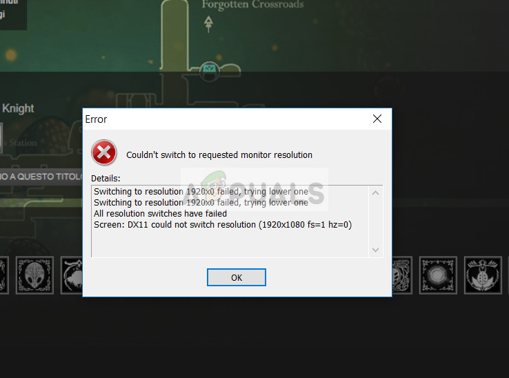 Fix Couldn T Switch To Requested Monitor Resolution Appuals Com