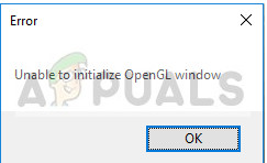 Fix Unable To Initialize Opengl Window Appuals Com
