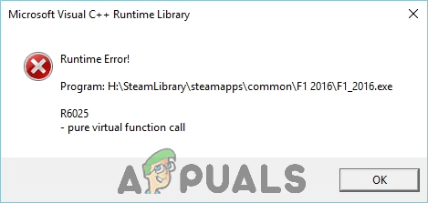 Fix Microsoft Visual C Runtime Error R6025 Appuals Com