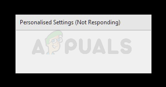 personalized setting not responding windows 10