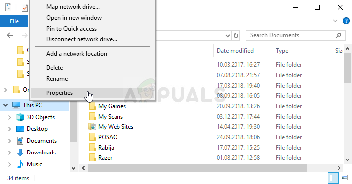 This PC >> Properties