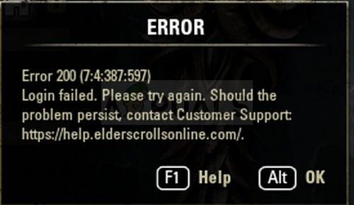 How to Fix ESO 'Elder Scrolls Online' Error 200 - Appuals.com