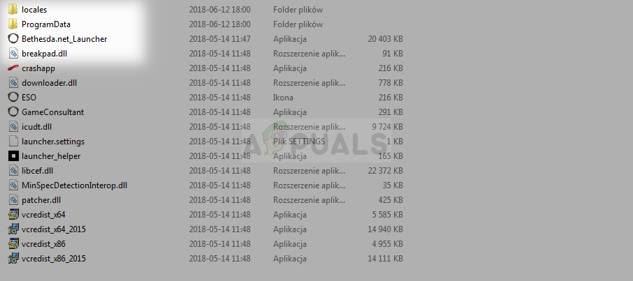 ProgramData folder in ESO >> Launcher