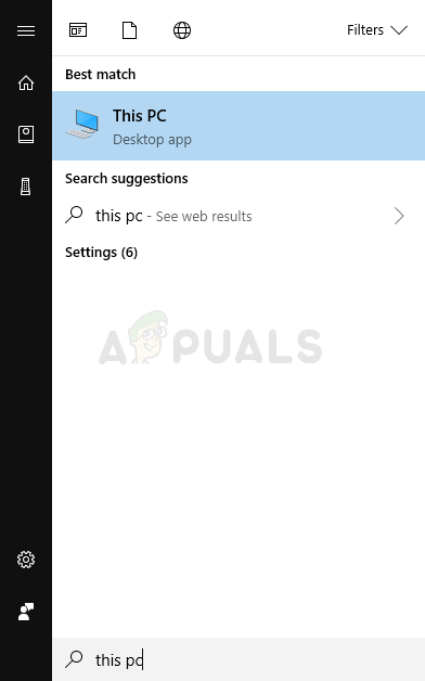 This PC in Start menu