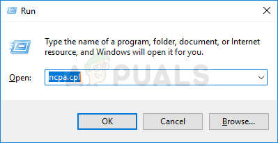 Opening Network Settings in Run box