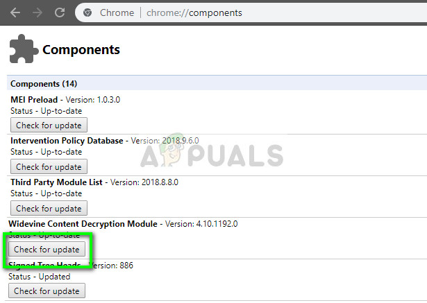 Widevine Content Decryption Module Update in Google Chrome