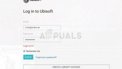 Ubisoft Login Error