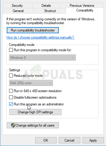 Run this program as an administrator
