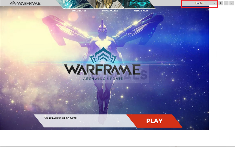 Changing the language of Warframe Launcher