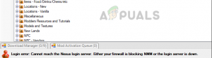 Login error in Nexus Mod Manager. Firewall or server error