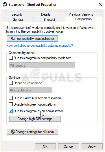 Run Steam as an administrator