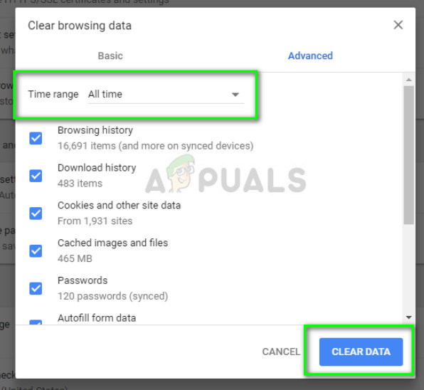 Deleting History and Cache in Google Chrome