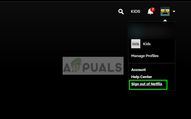 Logging out of Netflix in Chrome