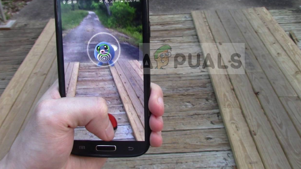 Catching a Pokemon in Pokemon Go