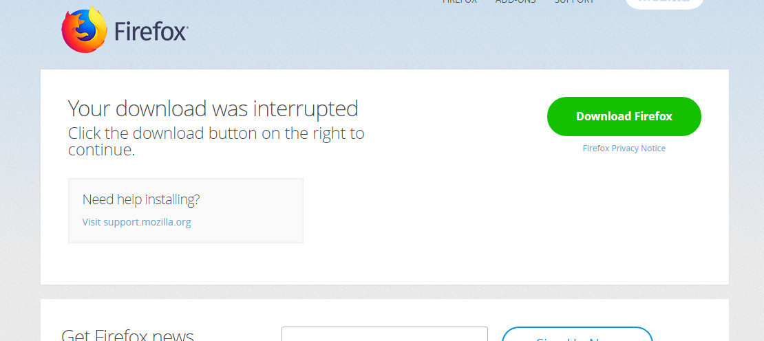 Firefox downloading options