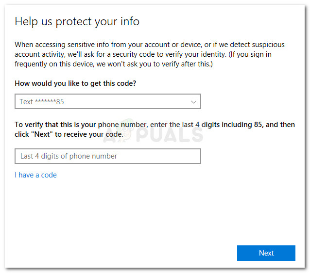 Verify your account