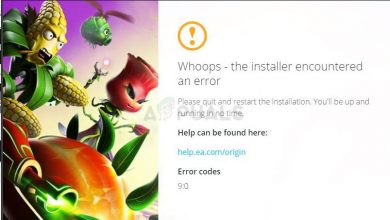 Origin Error Code 9:0