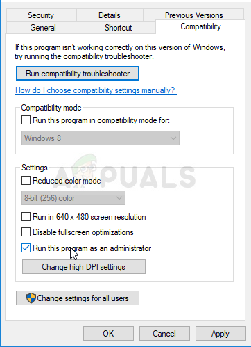 Run this program as an administrator