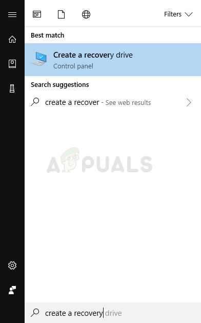 Create a recovery drive