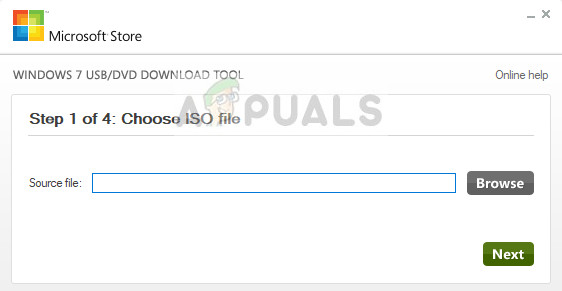 Windows 7 USB/DVD download tool