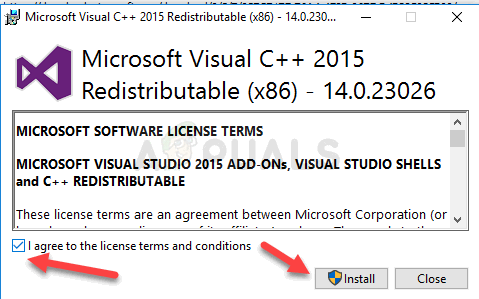 Visual C++ Redistributable Installation