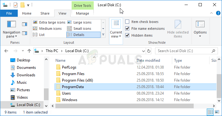 ProgramData folder in C
