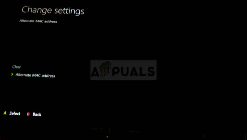 Clearing the Alternate MAC Address on Xbox One
