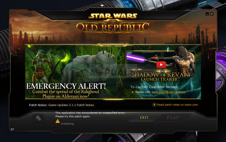 Swtor error code c12 что делать