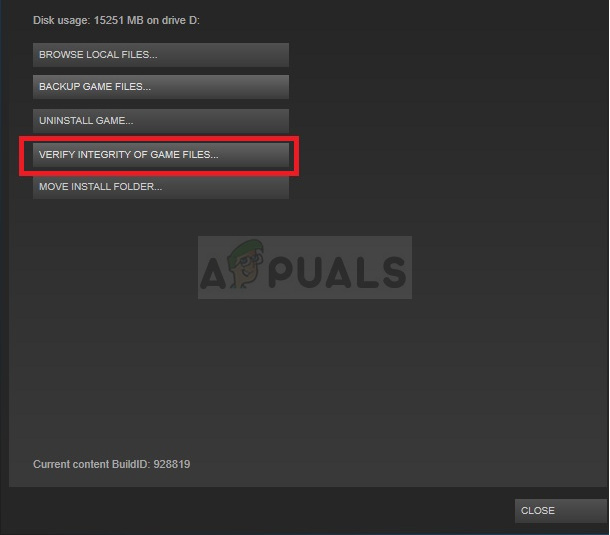 Steam - Verify integrity of game files