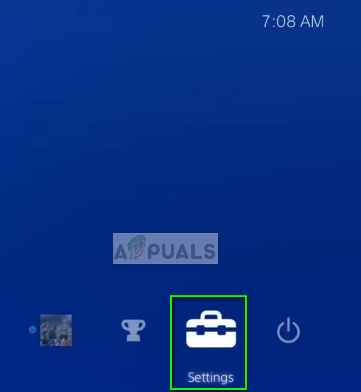 Settings in PS4