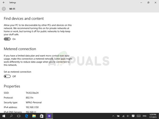 Network discovery settings
