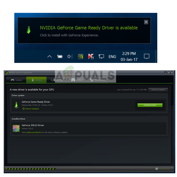 Updating drivers - GeForce Experience