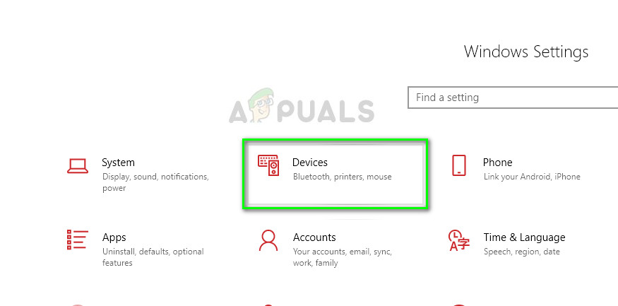Devices - Windows Settings