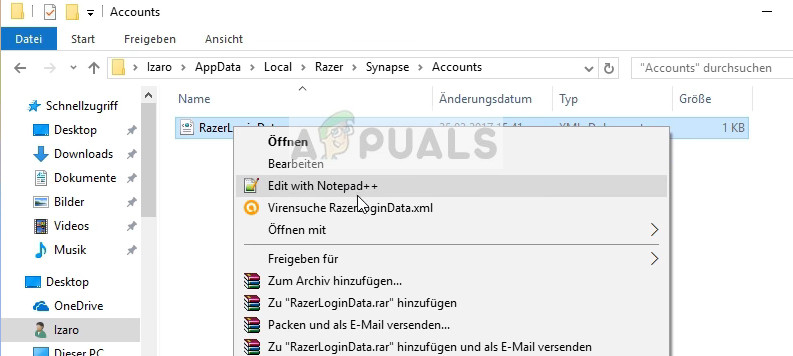 Editing RazerLoginData