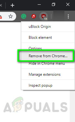 Removing Ublock from Chrome 