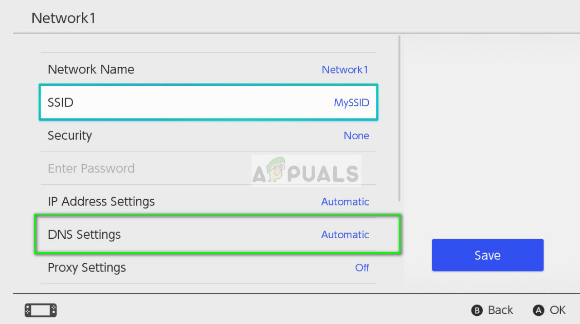 DNS Settings in Nintendo Switch